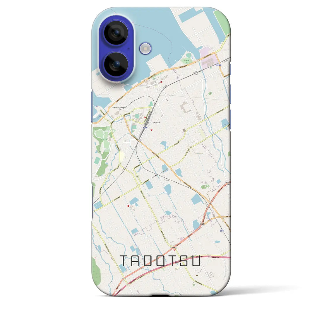 【多度津(香川県)】地図柄iPhoneケース(バックカバータイプ)ナチュラル・iPhone 16 Pro Max 用