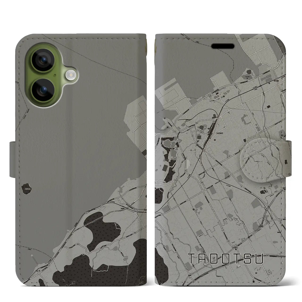 【多度津（香川県）】地図柄iPhoneケース（手帳タイプ）