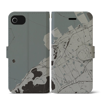 【多度津（香川県）】地図柄iPhoneケース（手帳タイプ）モノトーン・iPhone SE（第3 / 第2世代） / 8 / 7 / 6s / 6 用