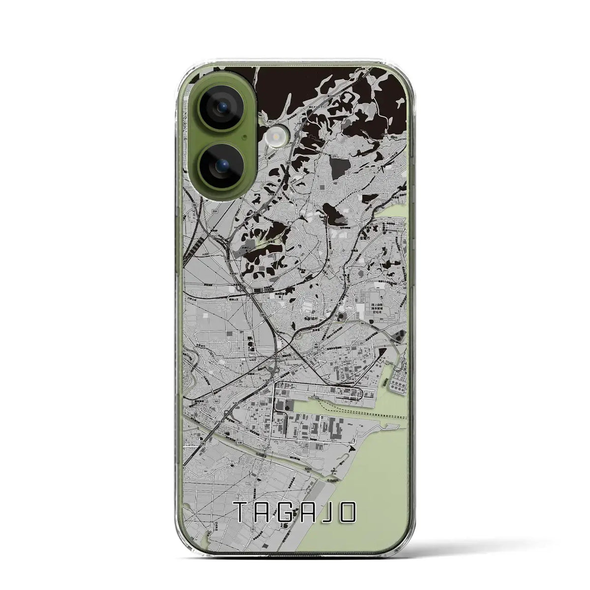 【多賀城（宮城県）】地図柄iPhoneケース（クリアタイプ）