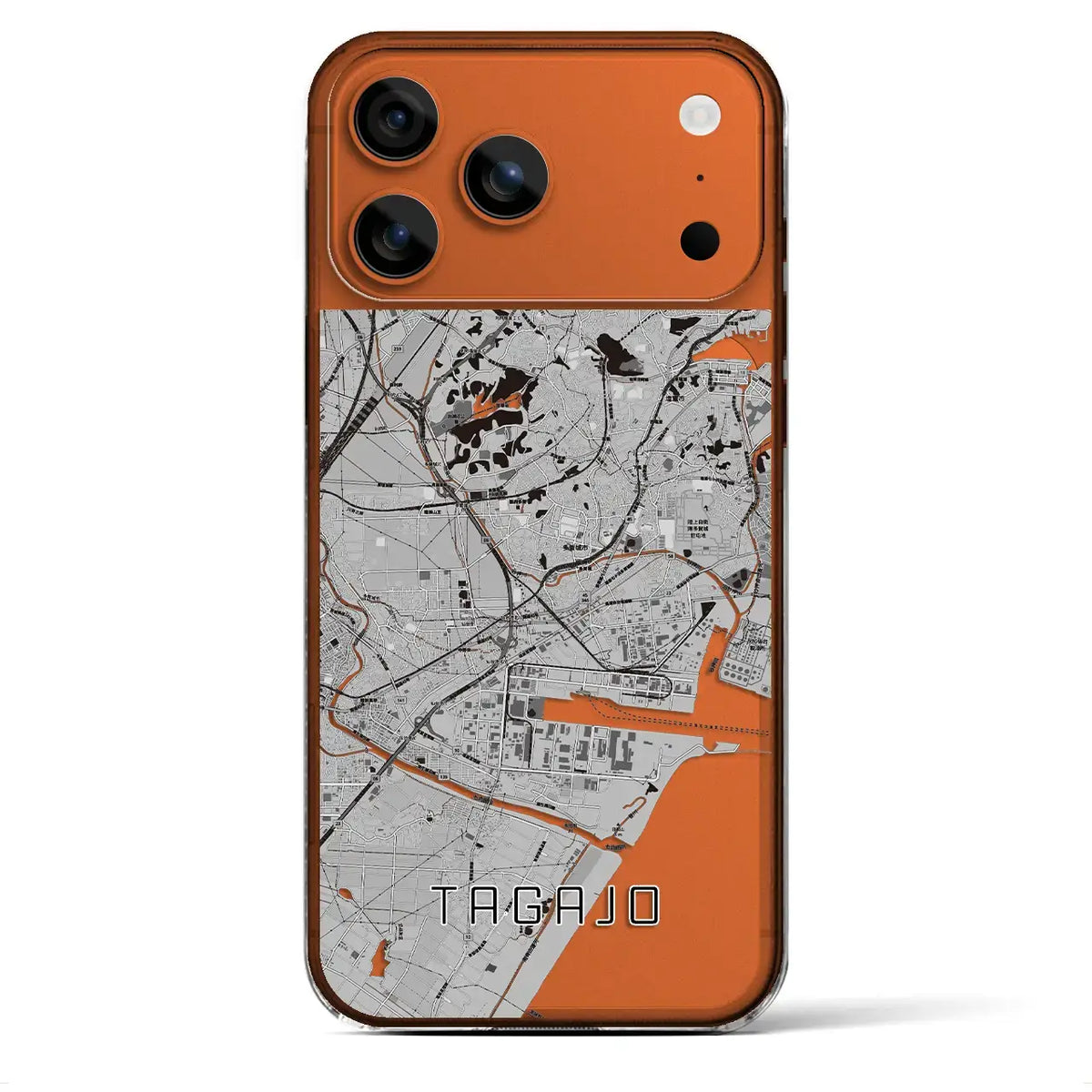 【多賀城（宮城県）】地図柄iPhoneケース（クリアタイプ）モノトーン・iPhone 17 Pro Max 用