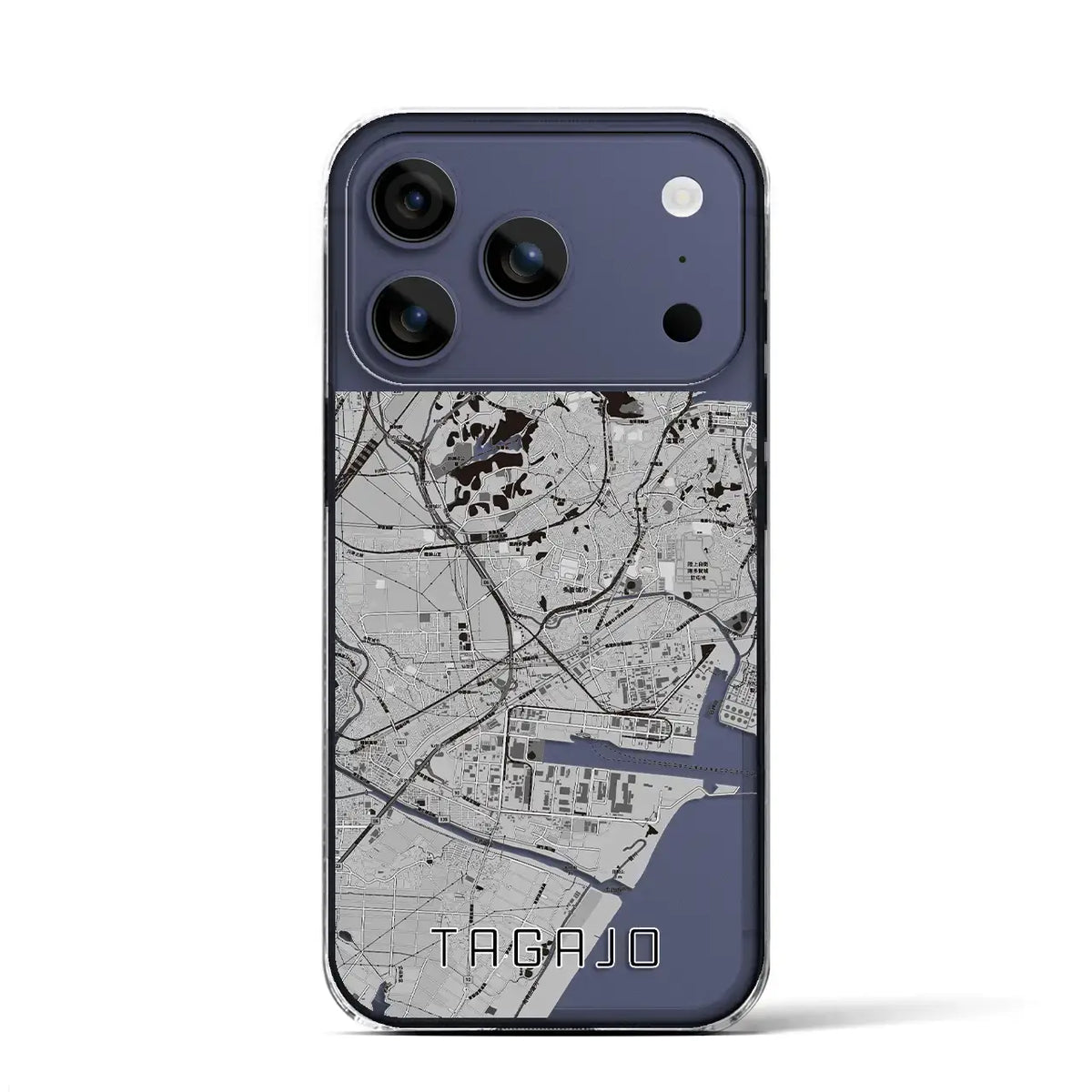 【多賀城（宮城県）】地図柄iPhoneケース（クリアタイプ）