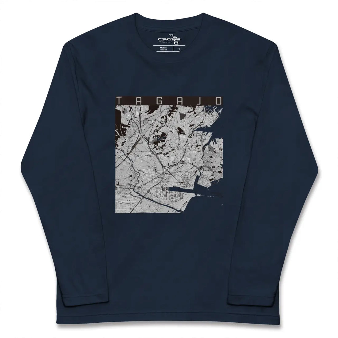【多賀城(宮城県)】地図柄ロングスリーブTシャツ