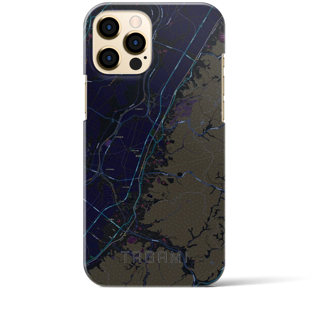 【田上（新潟県）】地図柄iPhoneケース（バックカバータイプ）
