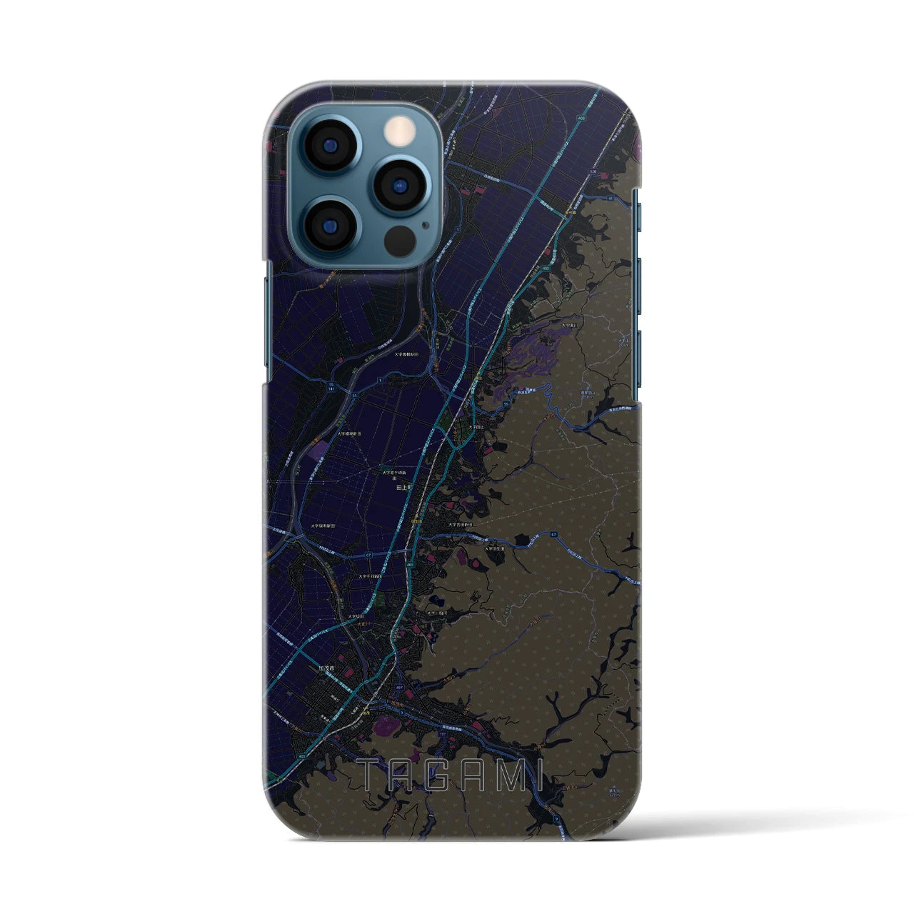 【田上（新潟県）】地図柄iPhoneケース（バックカバータイプ）