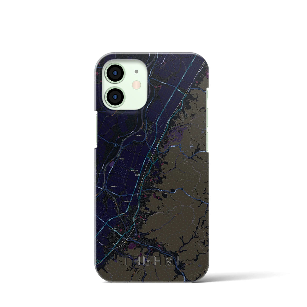【田上（新潟県）】地図柄iPhoneケース（バックカバータイプ）