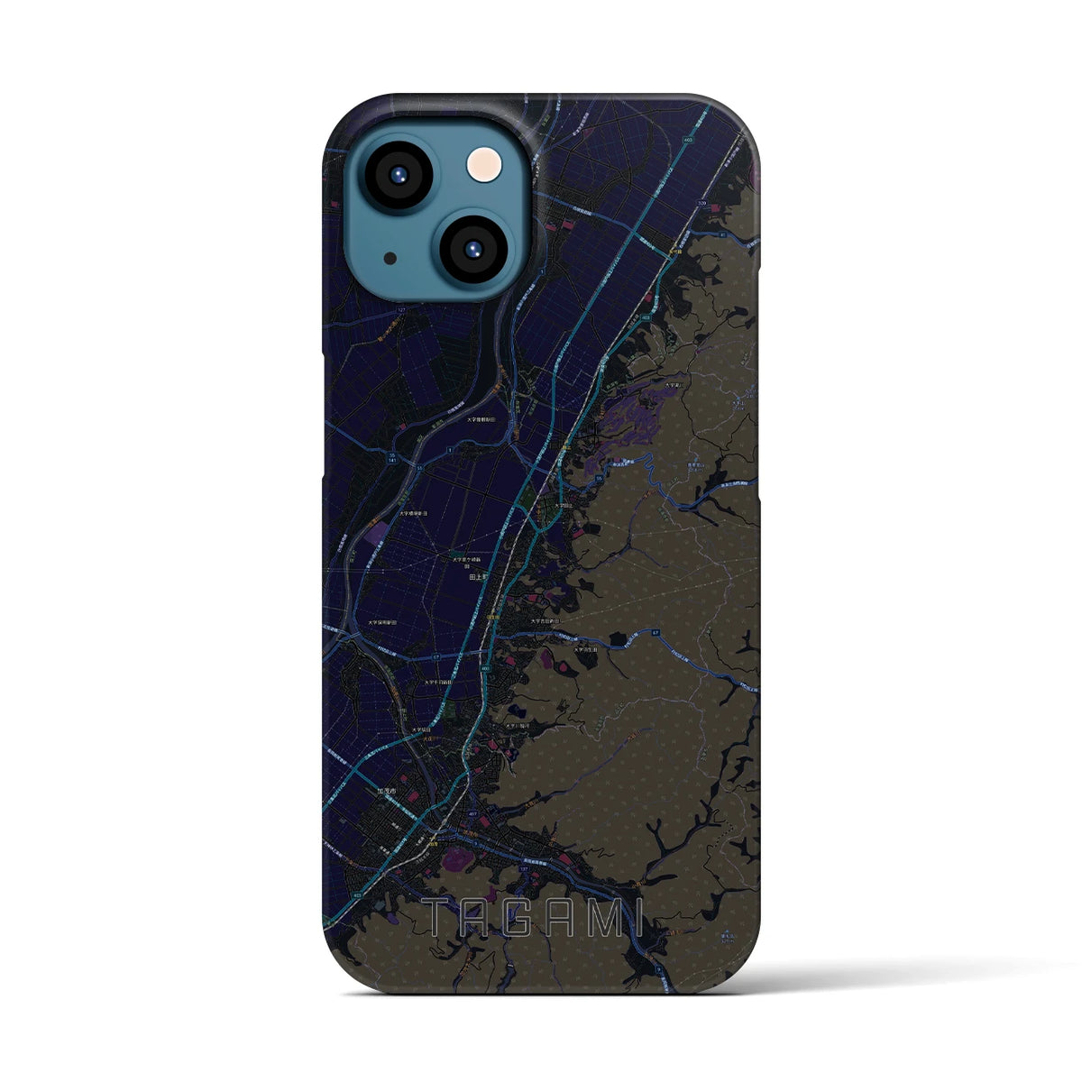 【田上（新潟県）】地図柄iPhoneケース（バックカバータイプ）