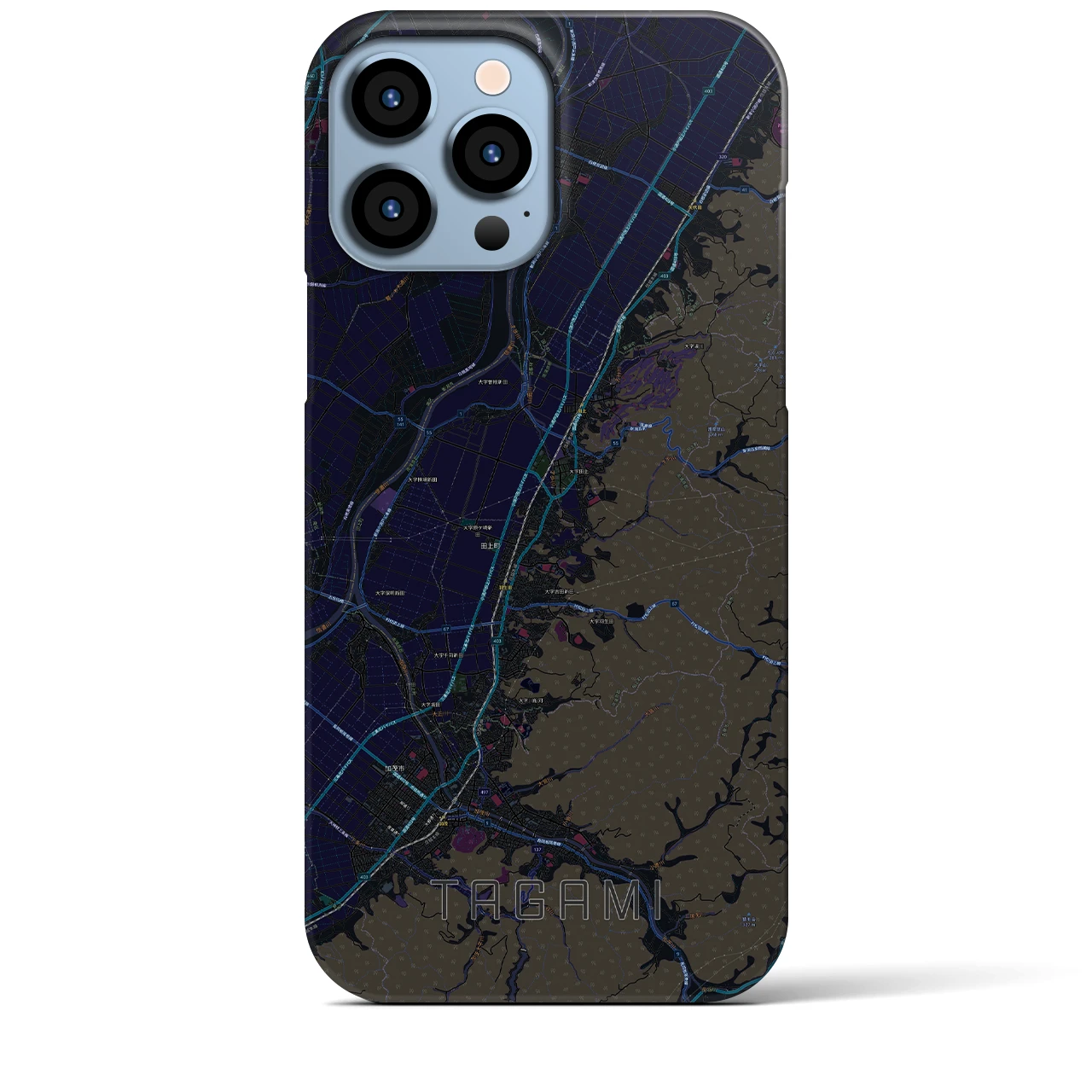 【田上（新潟県）】地図柄iPhoneケース（バックカバータイプ）