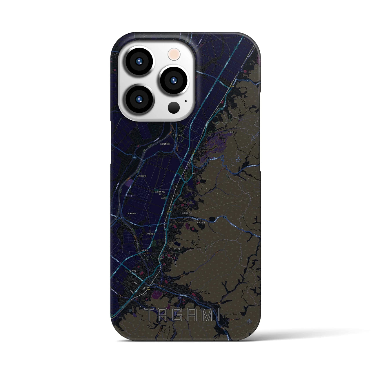 【田上（新潟県）】地図柄iPhoneケース（バックカバータイプ）