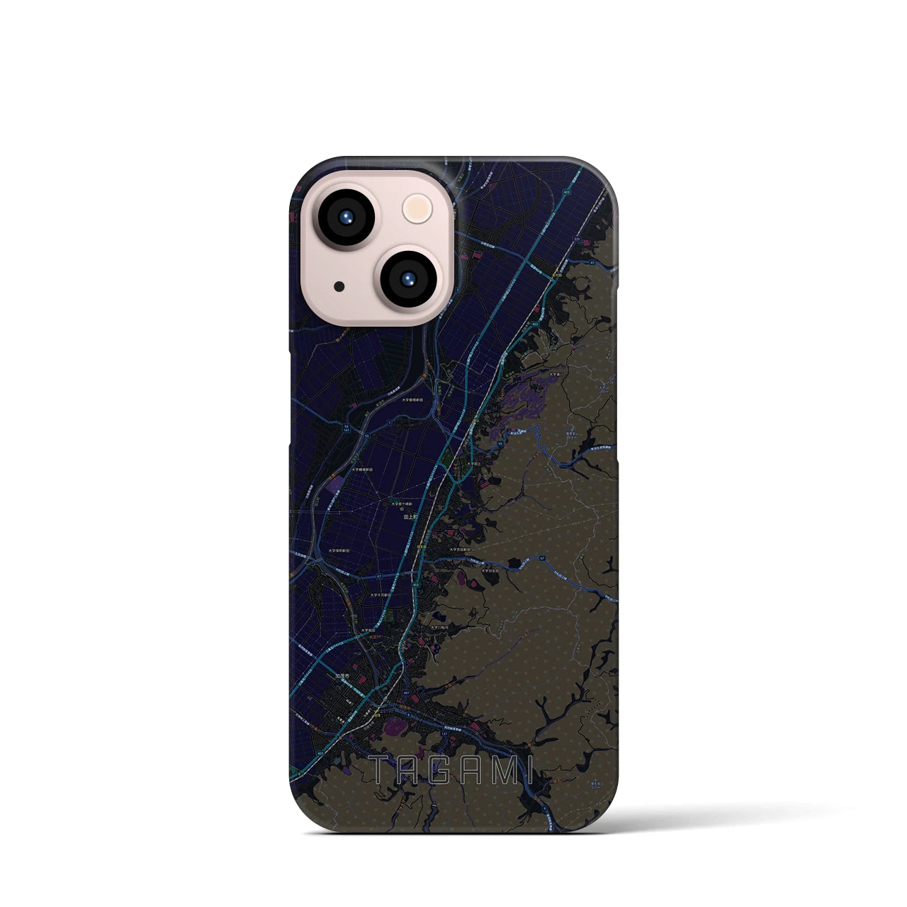 【田上（新潟県）】地図柄iPhoneケース（バックカバータイプ）