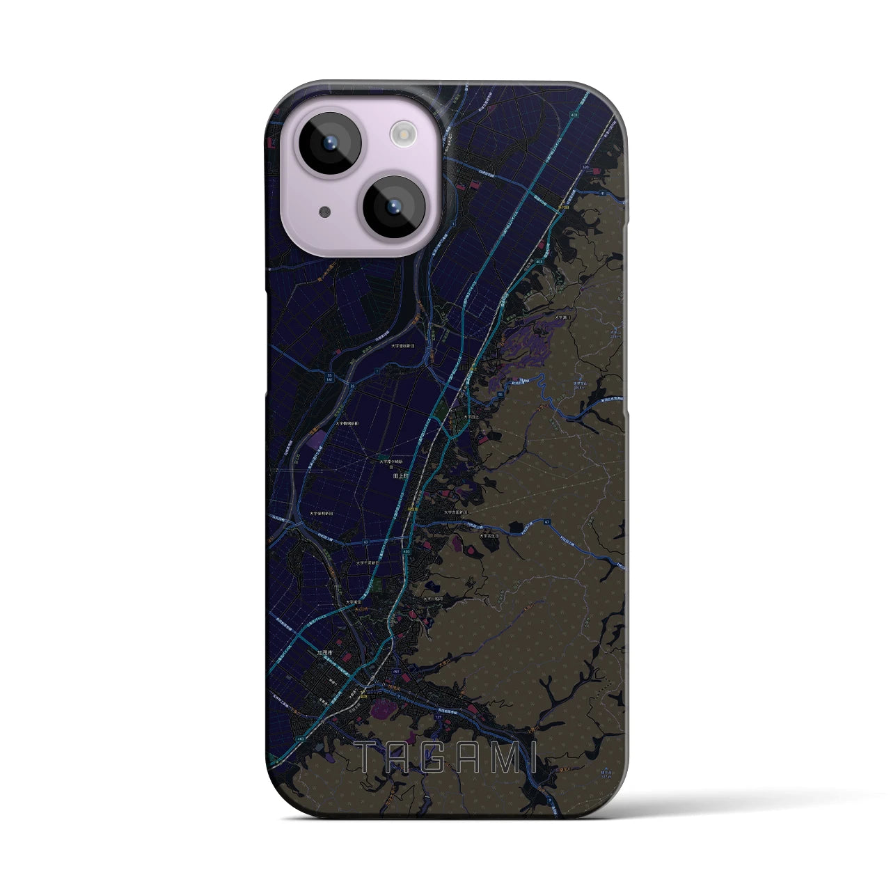 【田上（新潟県）】地図柄iPhoneケース（バックカバータイプ）