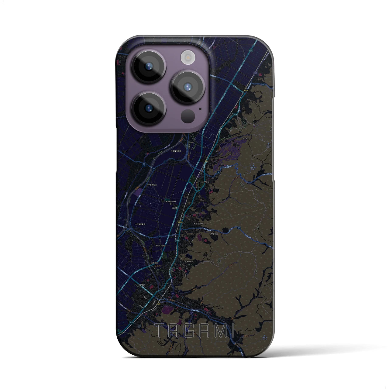 【田上（新潟県）】地図柄iPhoneケース（バックカバータイプ）