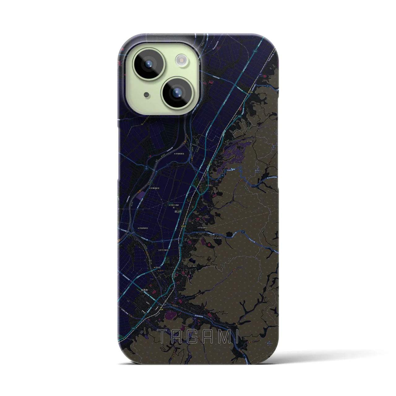 【田上（新潟県）】地図柄iPhoneケース（バックカバータイプ）