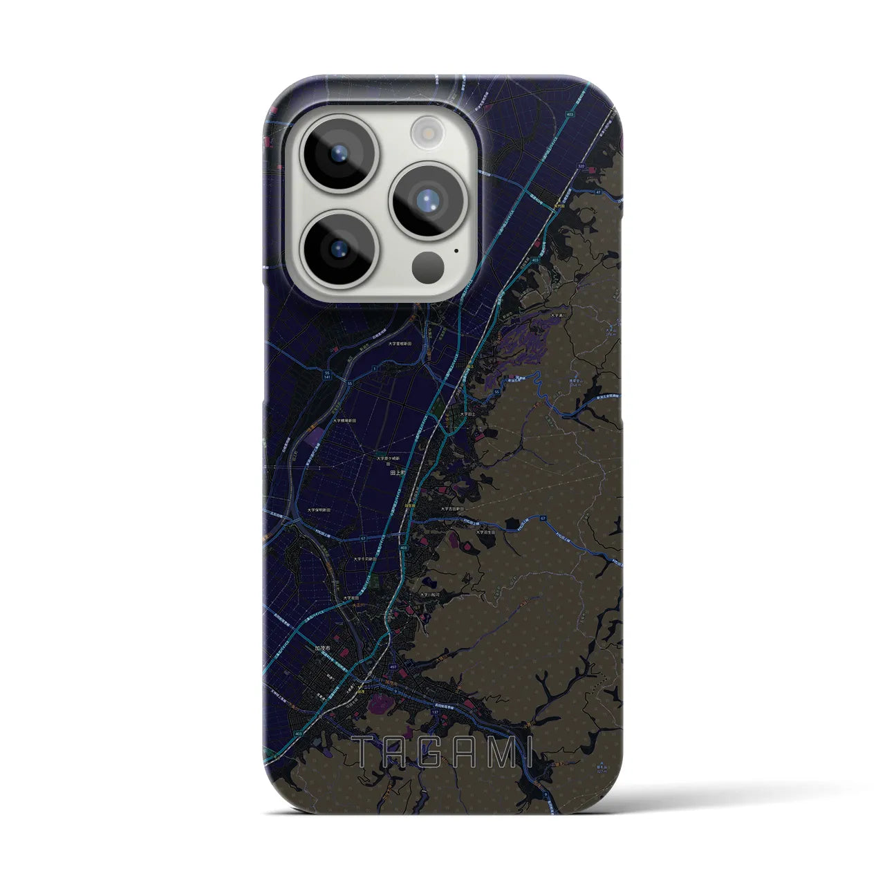 【田上（新潟県）】地図柄iPhoneケース（バックカバータイプ）