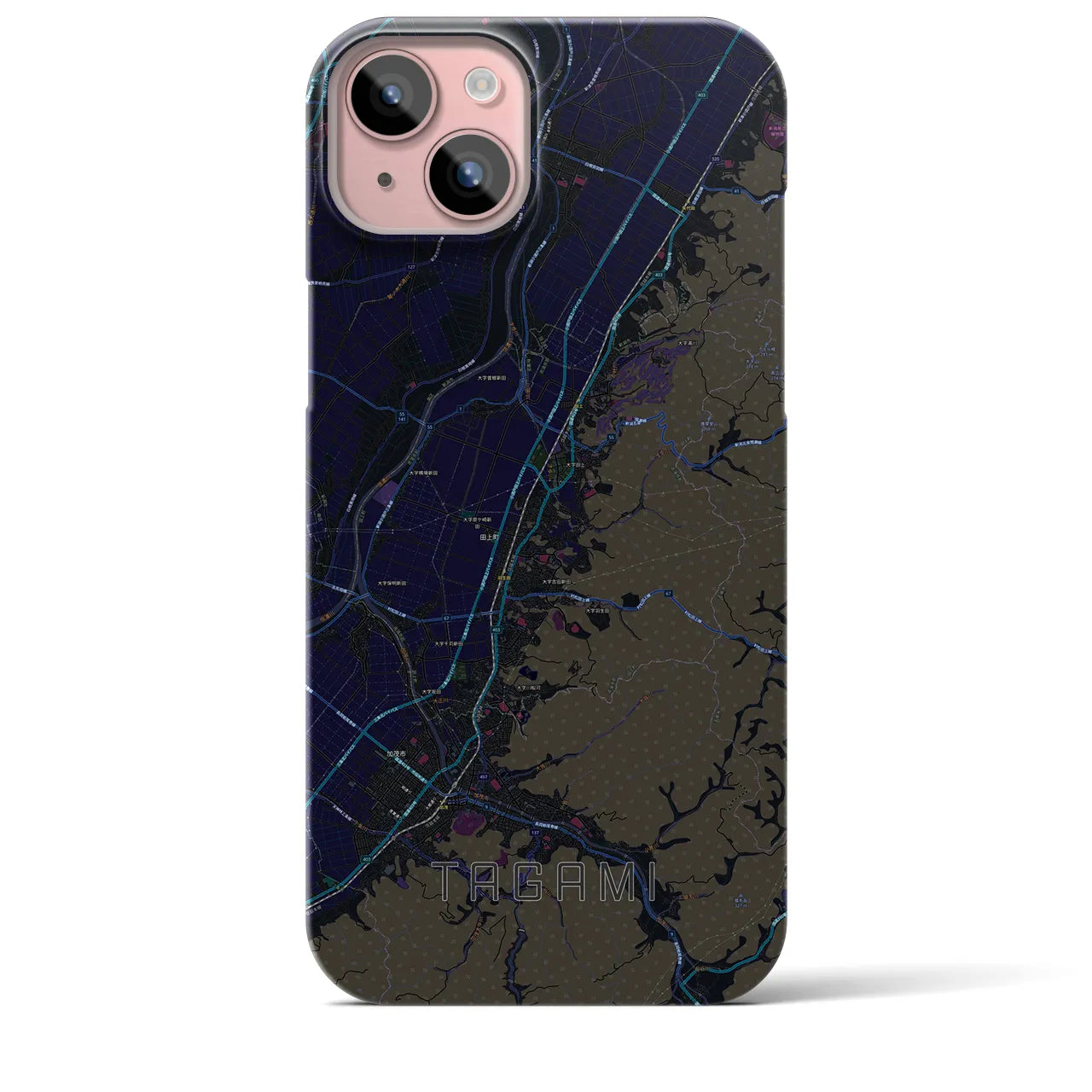 【田上（新潟県）】地図柄iPhoneケース（バックカバータイプ）
