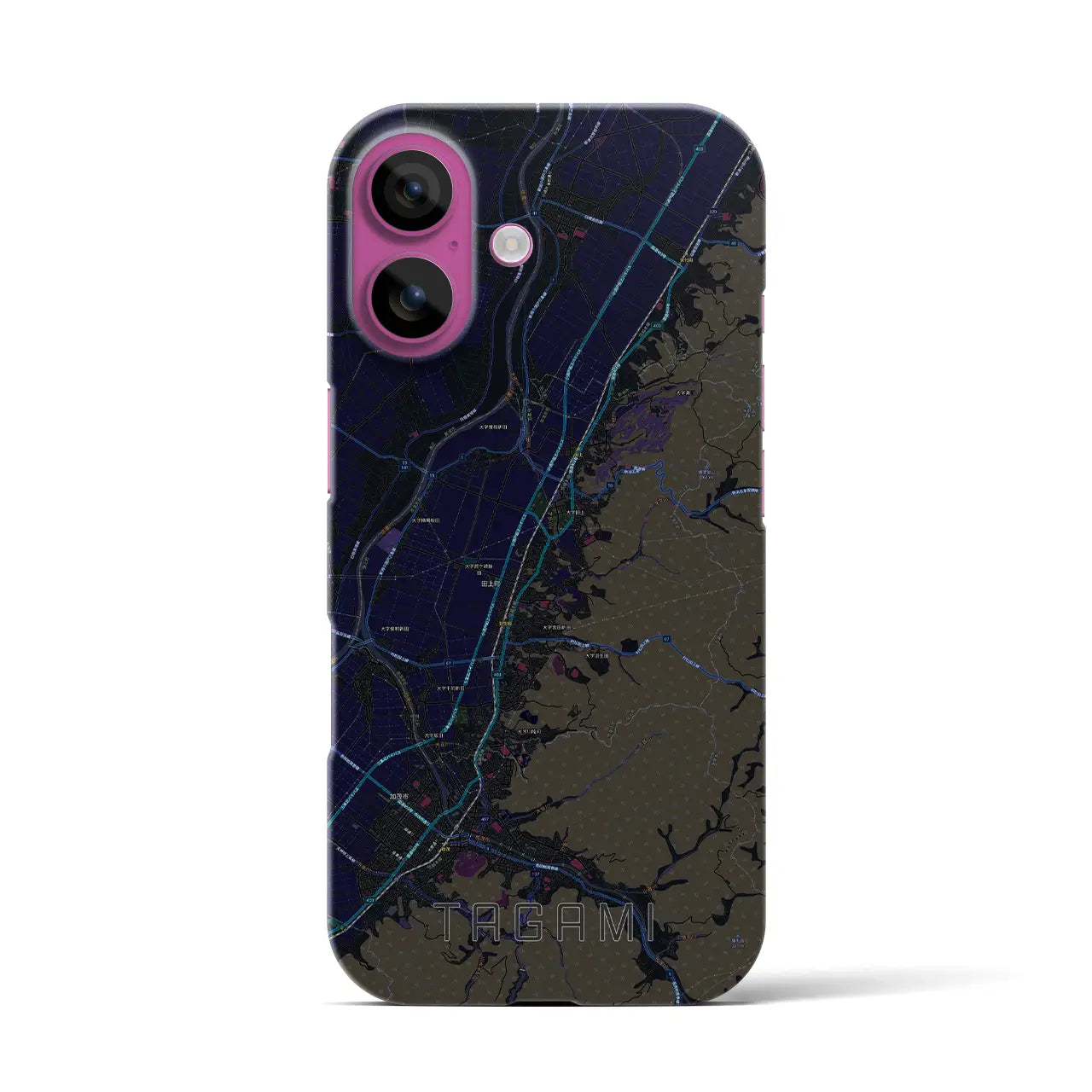 【田上（新潟県）】地図柄iPhoneケース（バックカバータイプ）