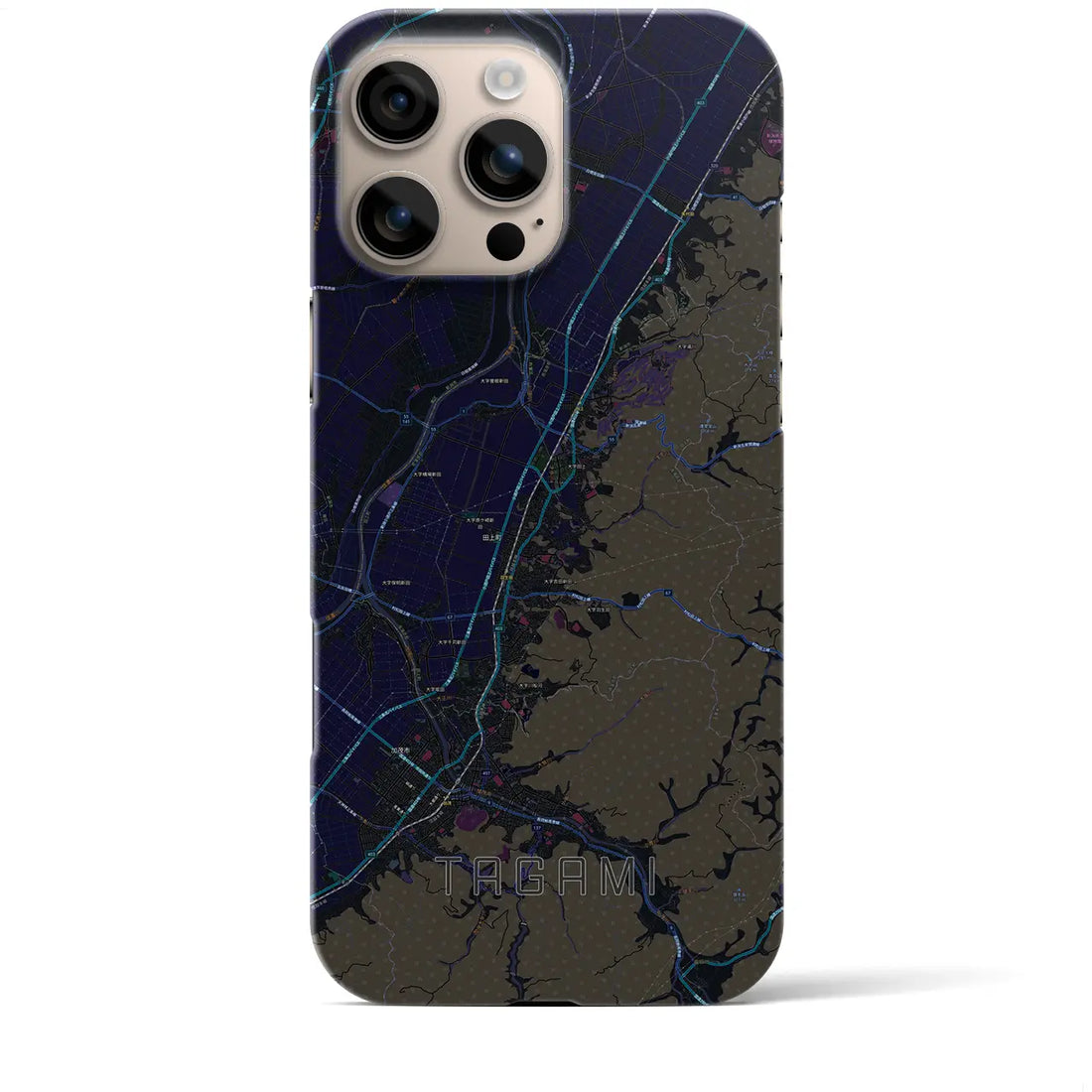 【田上（新潟県）】地図柄iPhoneケース（バックカバータイプ）