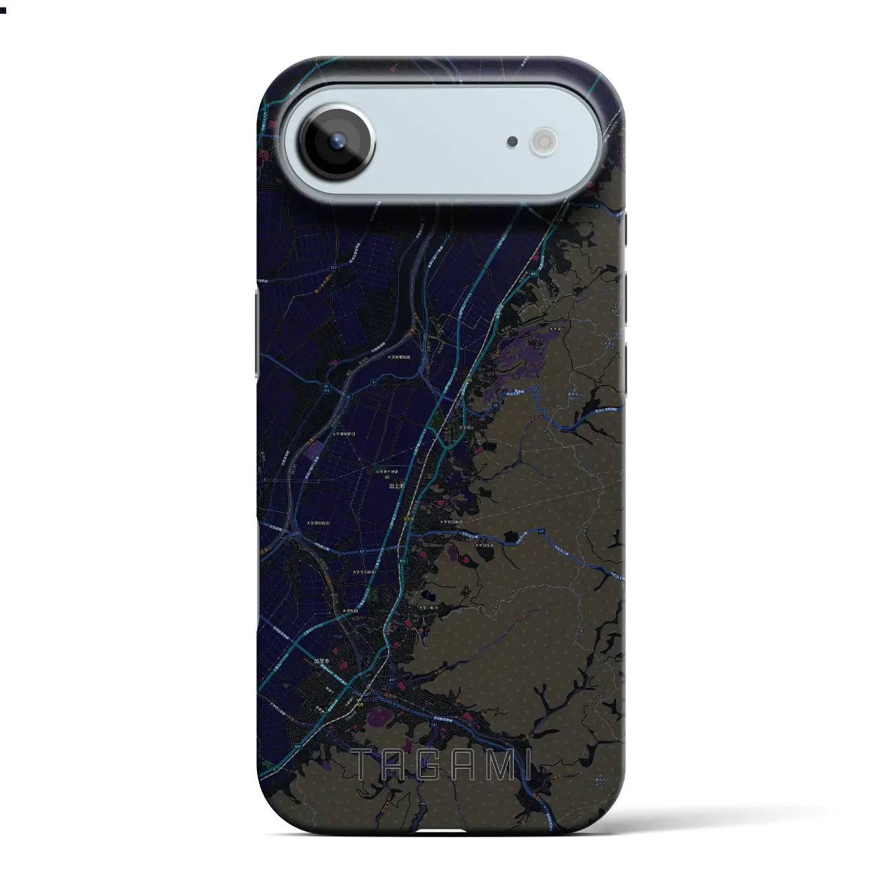 【田上（新潟県）】地図柄iPhoneケース（バックカバータイプ）