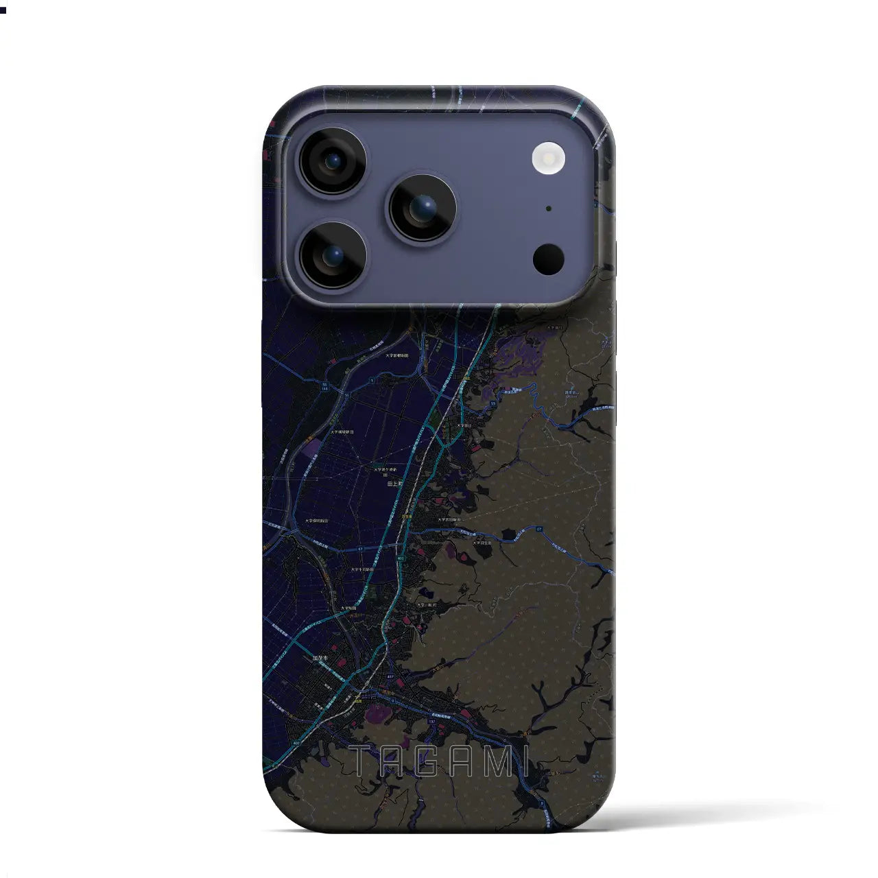 【田上（新潟県）】地図柄iPhoneケース（バックカバータイプ）