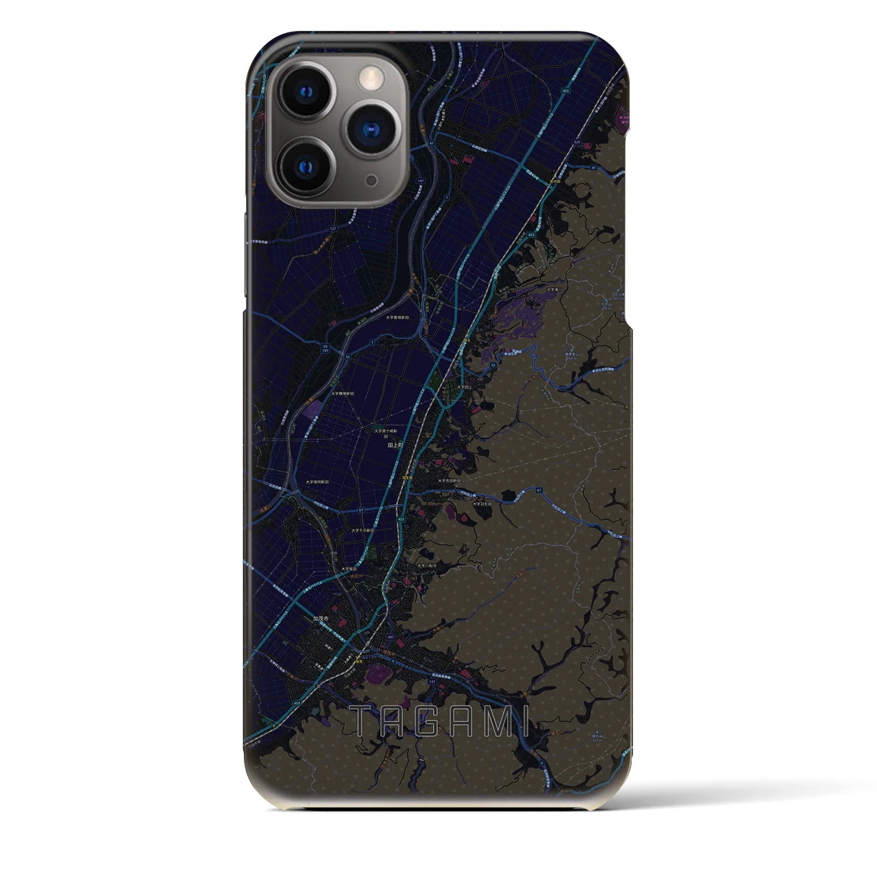 【田上（新潟県）】地図柄iPhoneケース（バックカバータイプ）