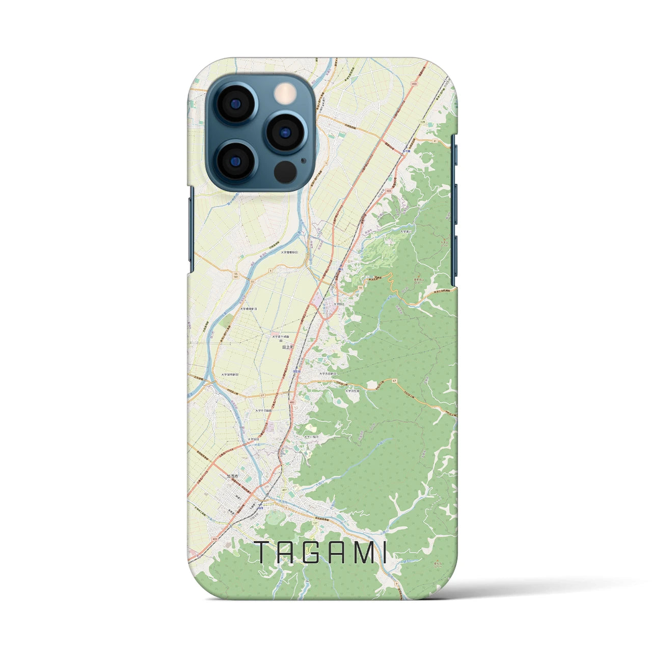【田上（新潟県）】地図柄iPhoneケース（バックカバータイプ）