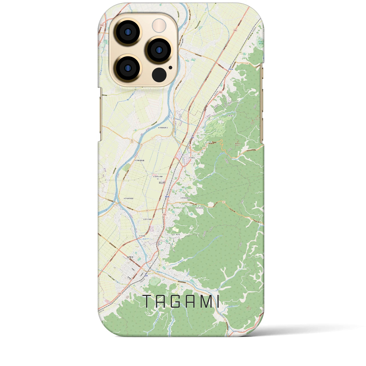 【田上（新潟県）】地図柄iPhoneケース（バックカバータイプ）