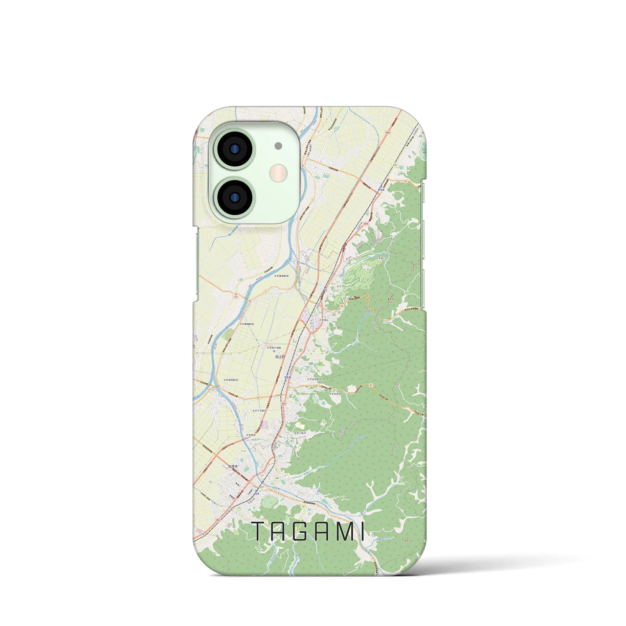 【田上（新潟県）】地図柄iPhoneケース（バックカバータイプ）