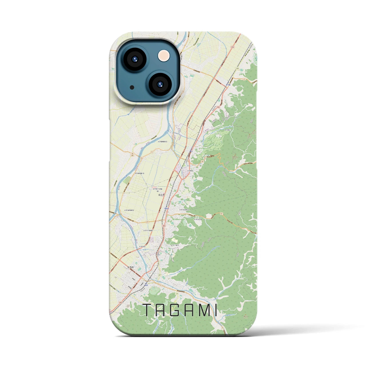 【田上（新潟県）】地図柄iPhoneケース（バックカバータイプ）
