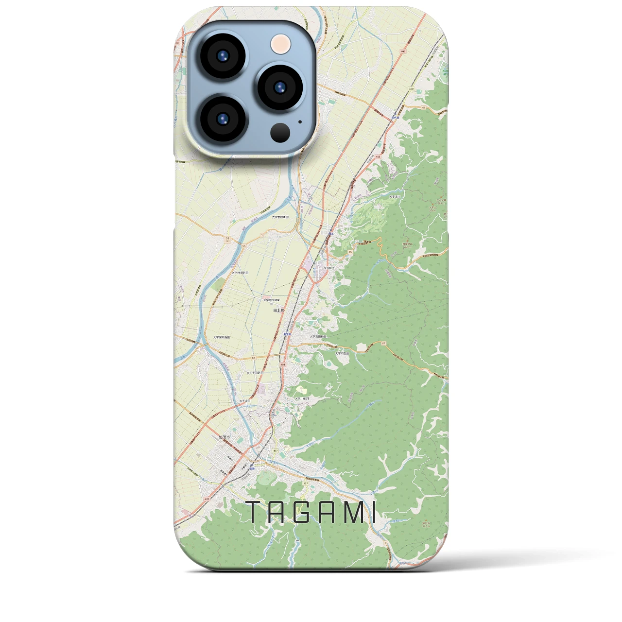 【田上（新潟県）】地図柄iPhoneケース（バックカバータイプ）