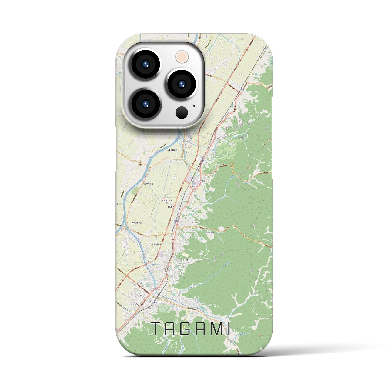 【田上（新潟県）】地図柄iPhoneケース（バックカバータイプ）