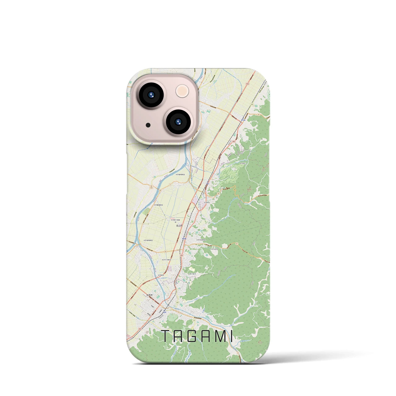 【田上（新潟県）】地図柄iPhoneケース（バックカバータイプ）