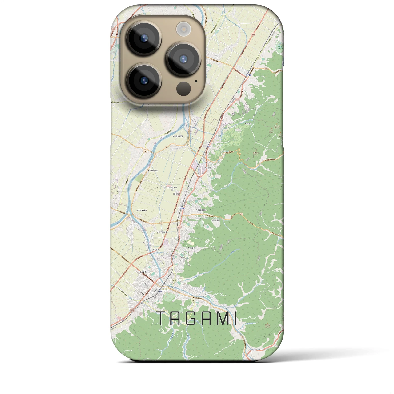 【田上（新潟県）】地図柄iPhoneケース（バックカバータイプ）