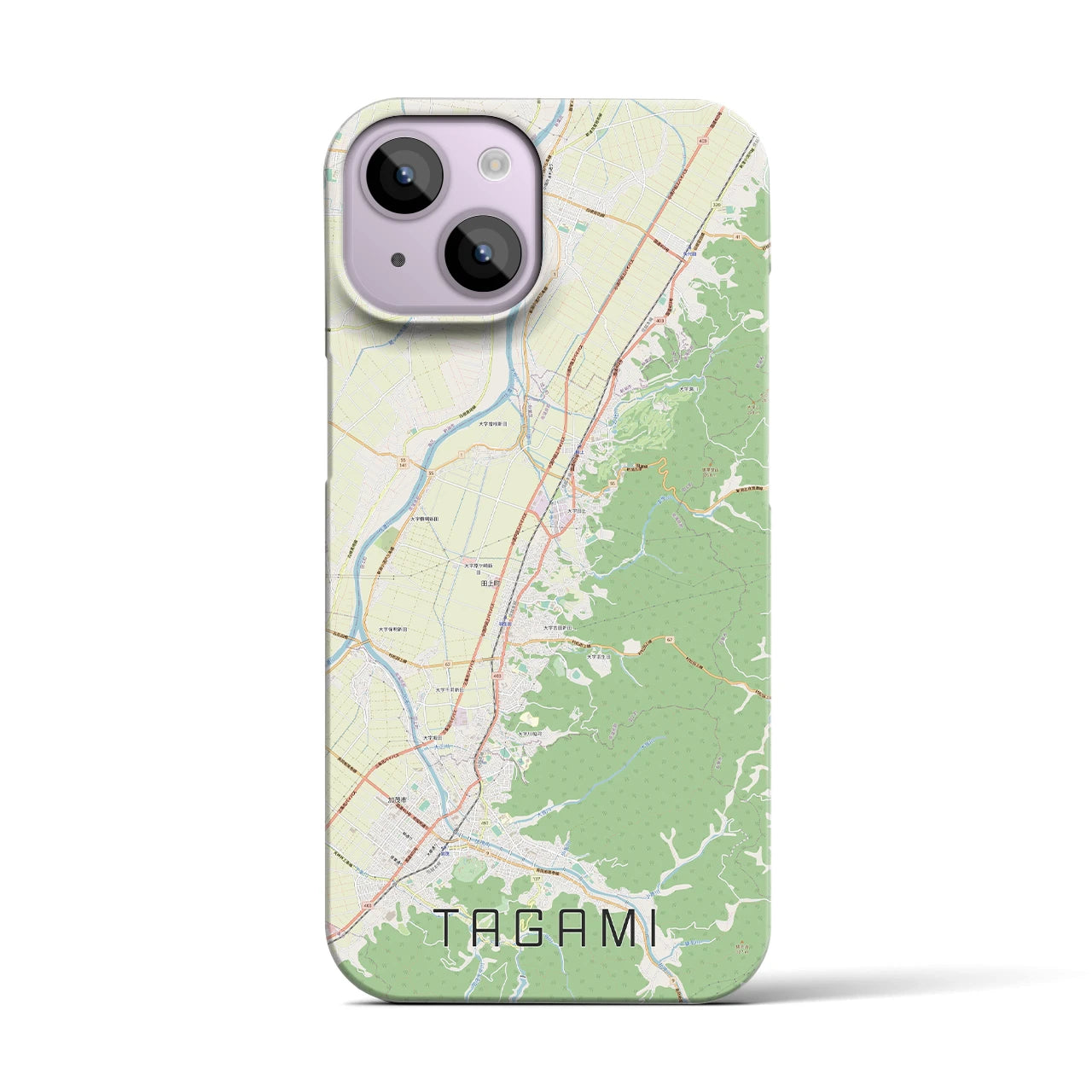【田上（新潟県）】地図柄iPhoneケース（バックカバータイプ）