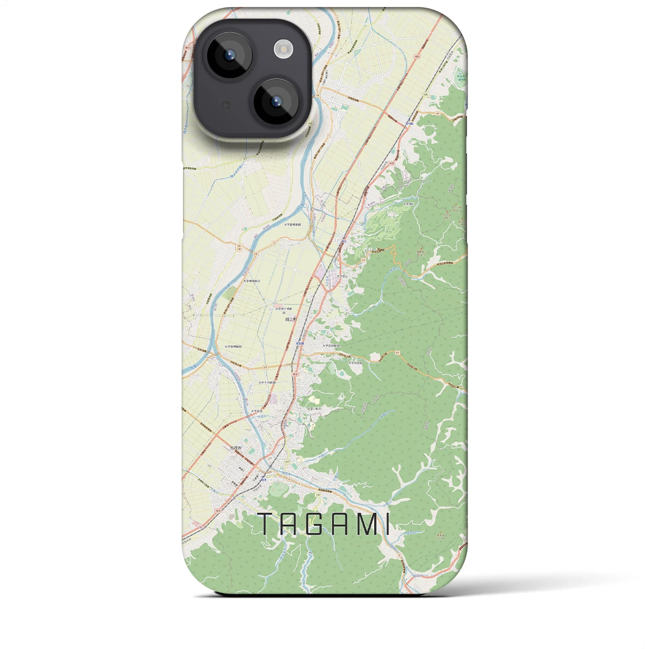 【田上（新潟県）】地図柄iPhoneケース（バックカバータイプ）