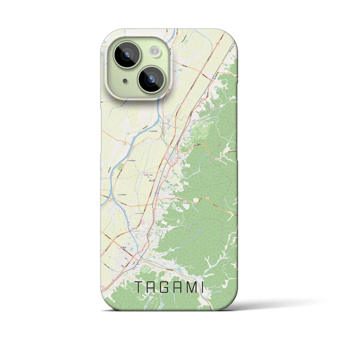 【田上（新潟県）】地図柄iPhoneケース（バックカバータイプ）