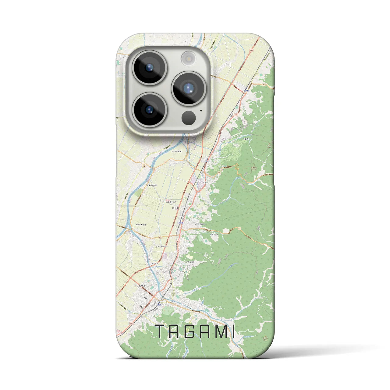 【田上（新潟県）】地図柄iPhoneケース（バックカバータイプ）