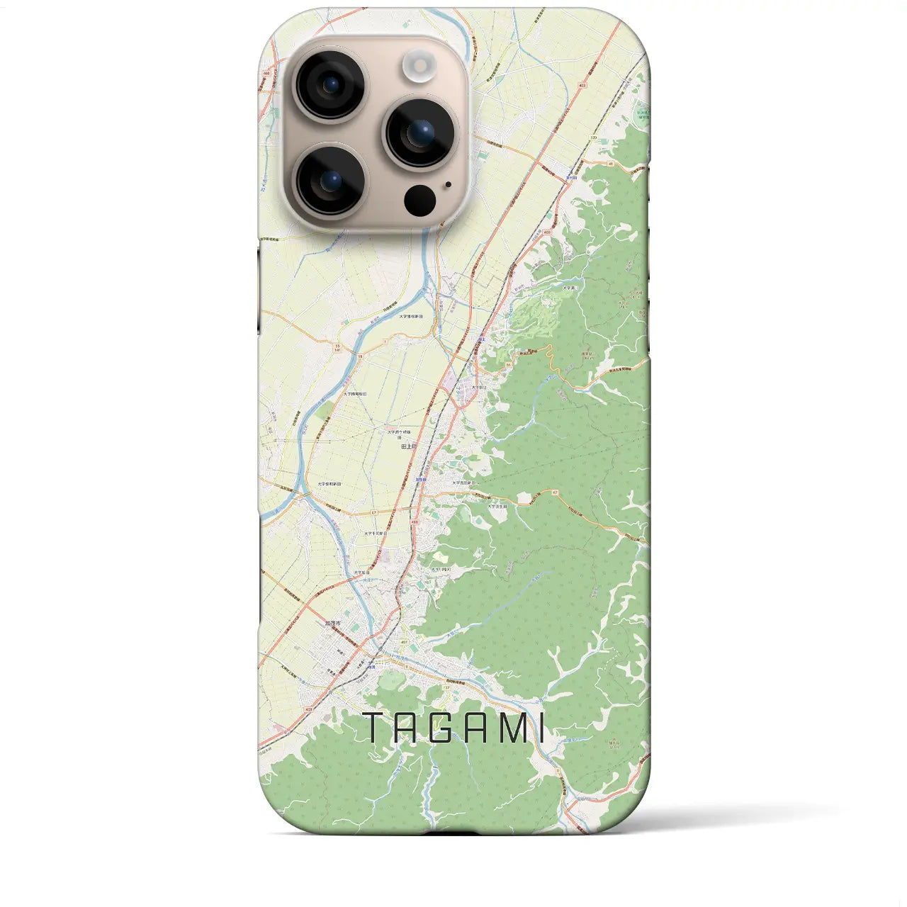 【田上（新潟県）】地図柄iPhoneケース（バックカバータイプ）