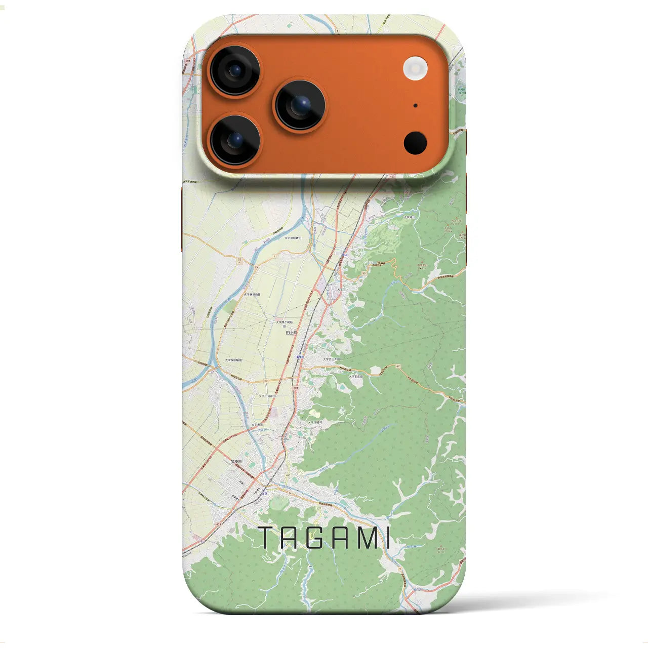 【田上（新潟県）】地図柄iPhoneケース（バックカバータイプ）