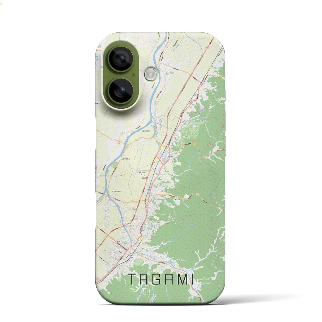【田上(新潟県)】地図柄iPhoneケース(バックカバータイプ)ブラック・iPhone 17 Pro Max 用