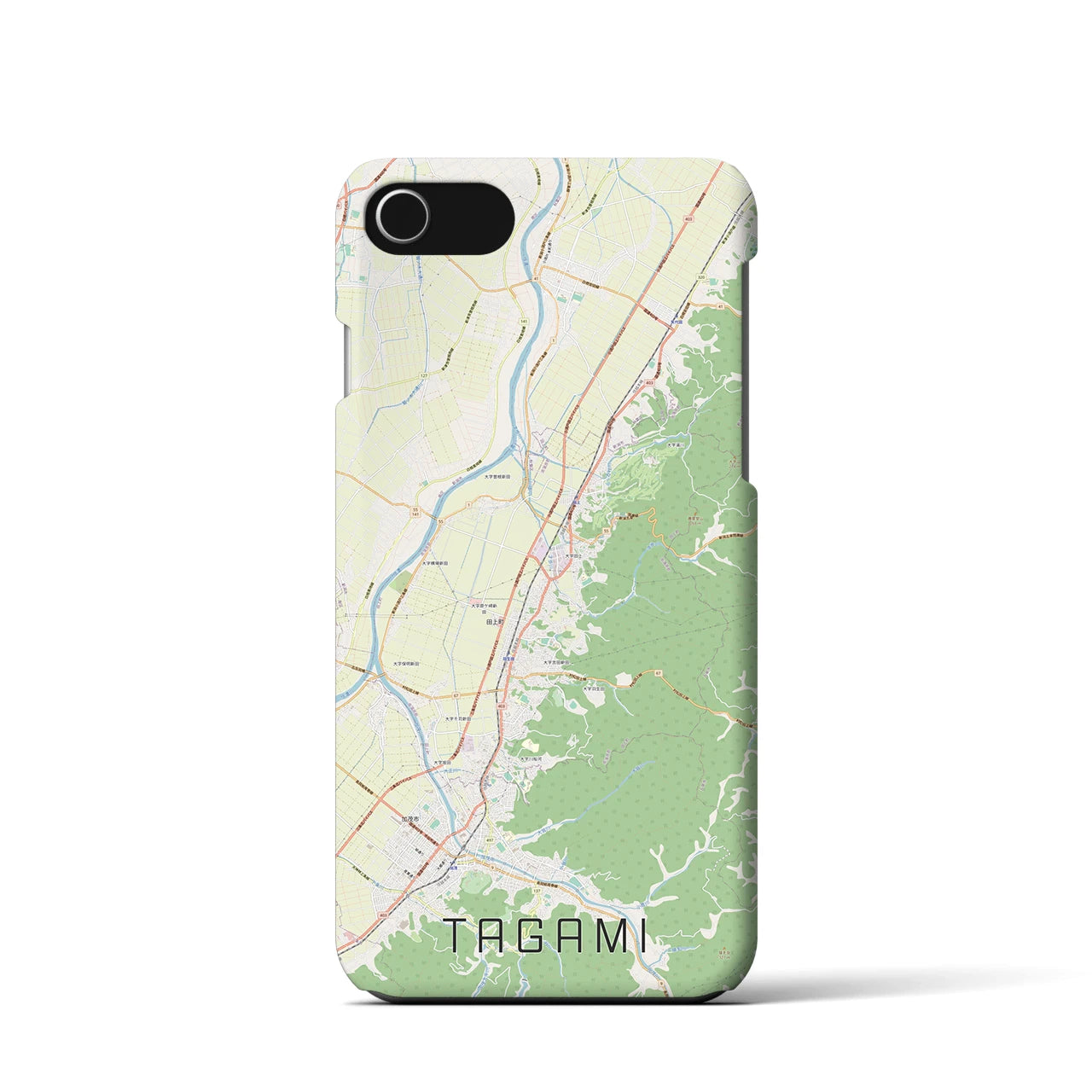 【田上（新潟県）】地図柄iPhoneケース（バックカバータイプ）
