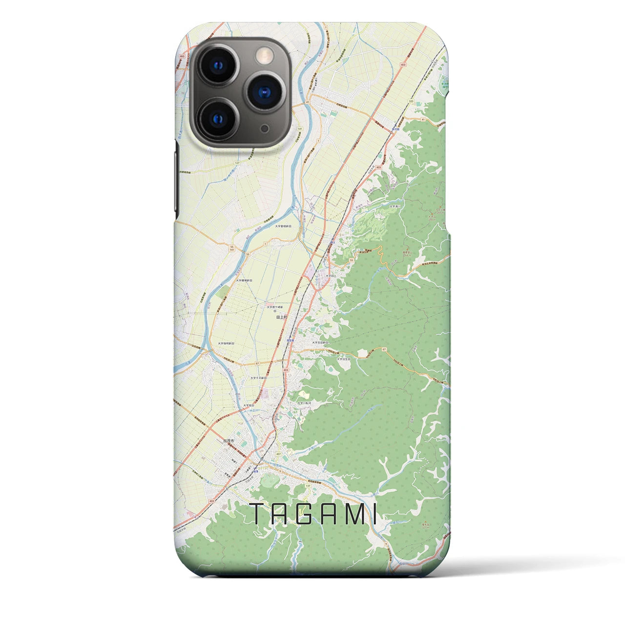 【田上（新潟県）】地図柄iPhoneケース（バックカバータイプ）