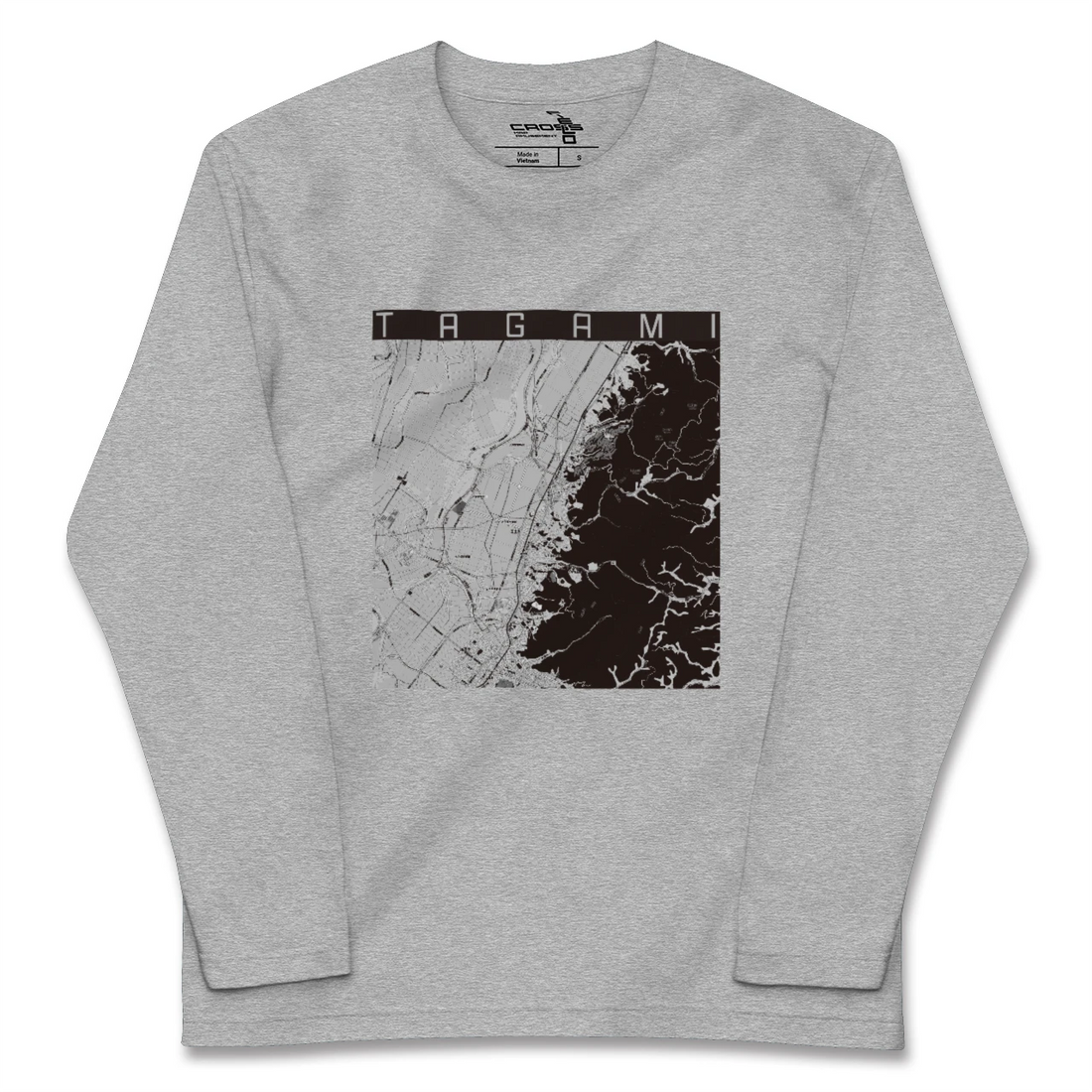 【田上（新潟県）】地図柄ロングスリーブTシャツ