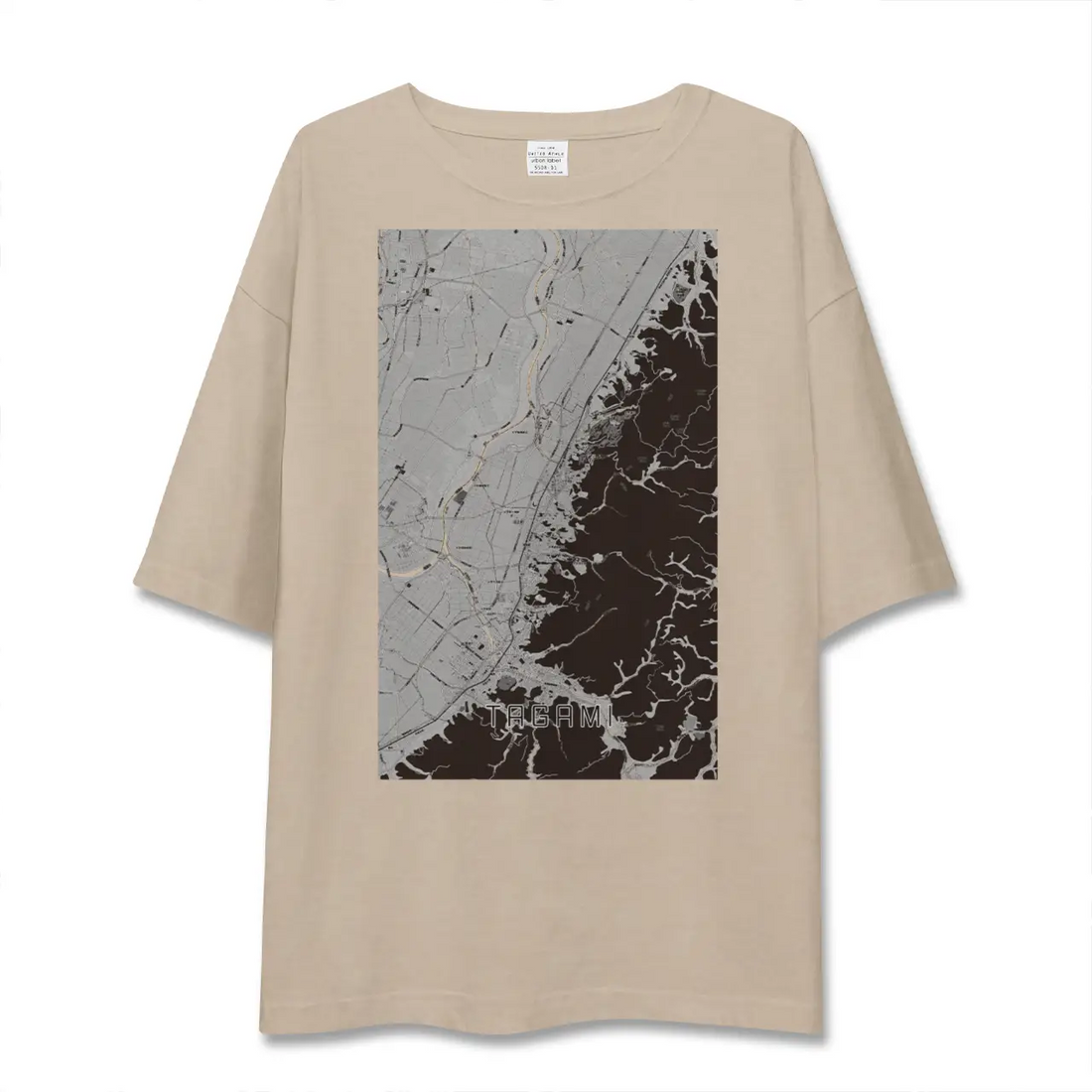 【田上（新潟県）】地図柄ビッグシルエットTシャツ