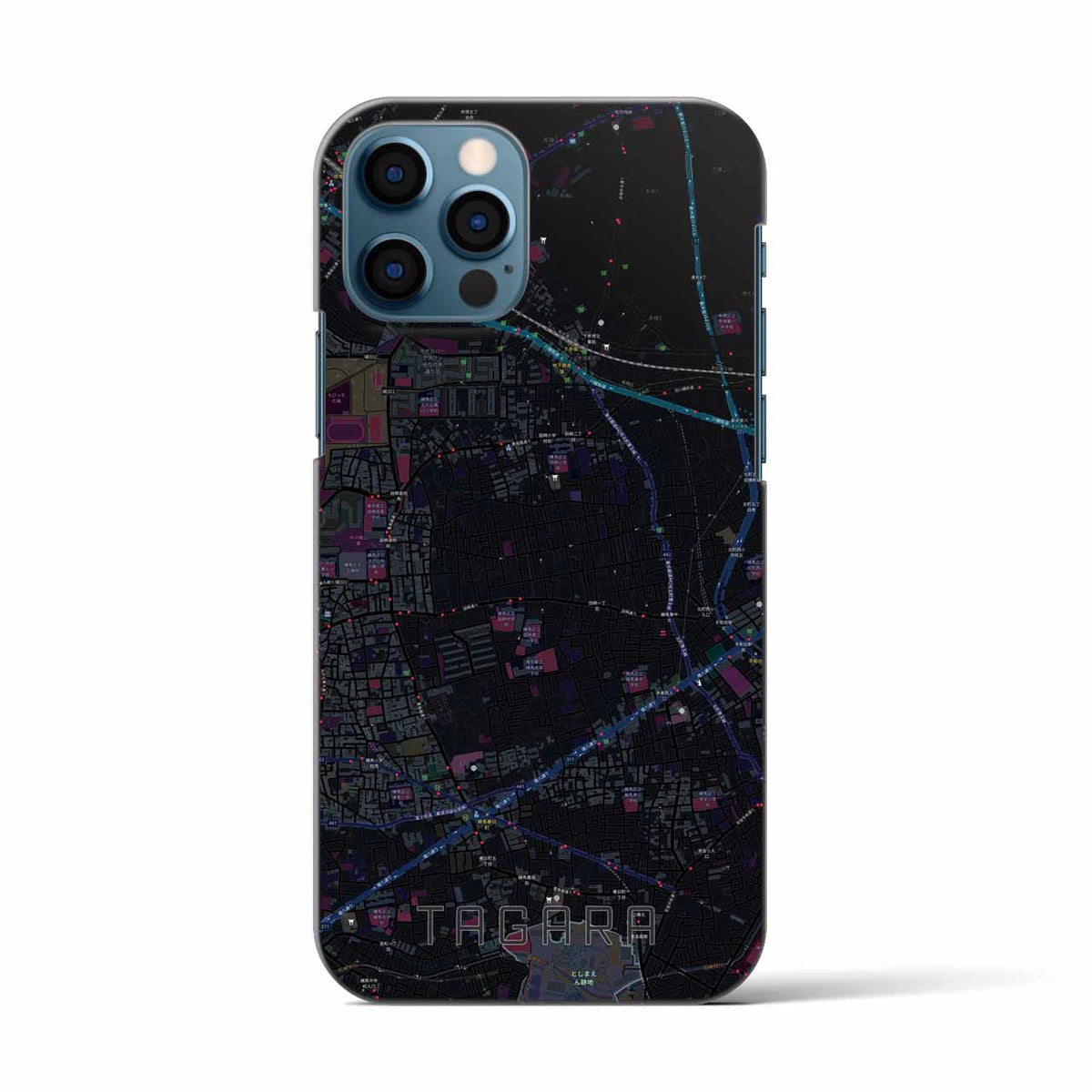 【田柄（東京都）】地図柄iPhoneケース（バックカバータイプ）