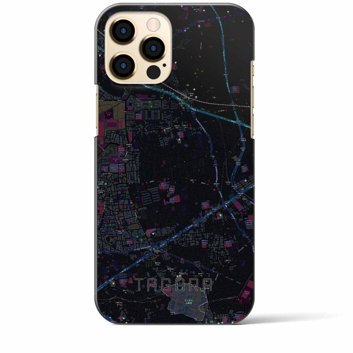 【田柄（東京都）】地図柄iPhoneケース（バックカバータイプ）