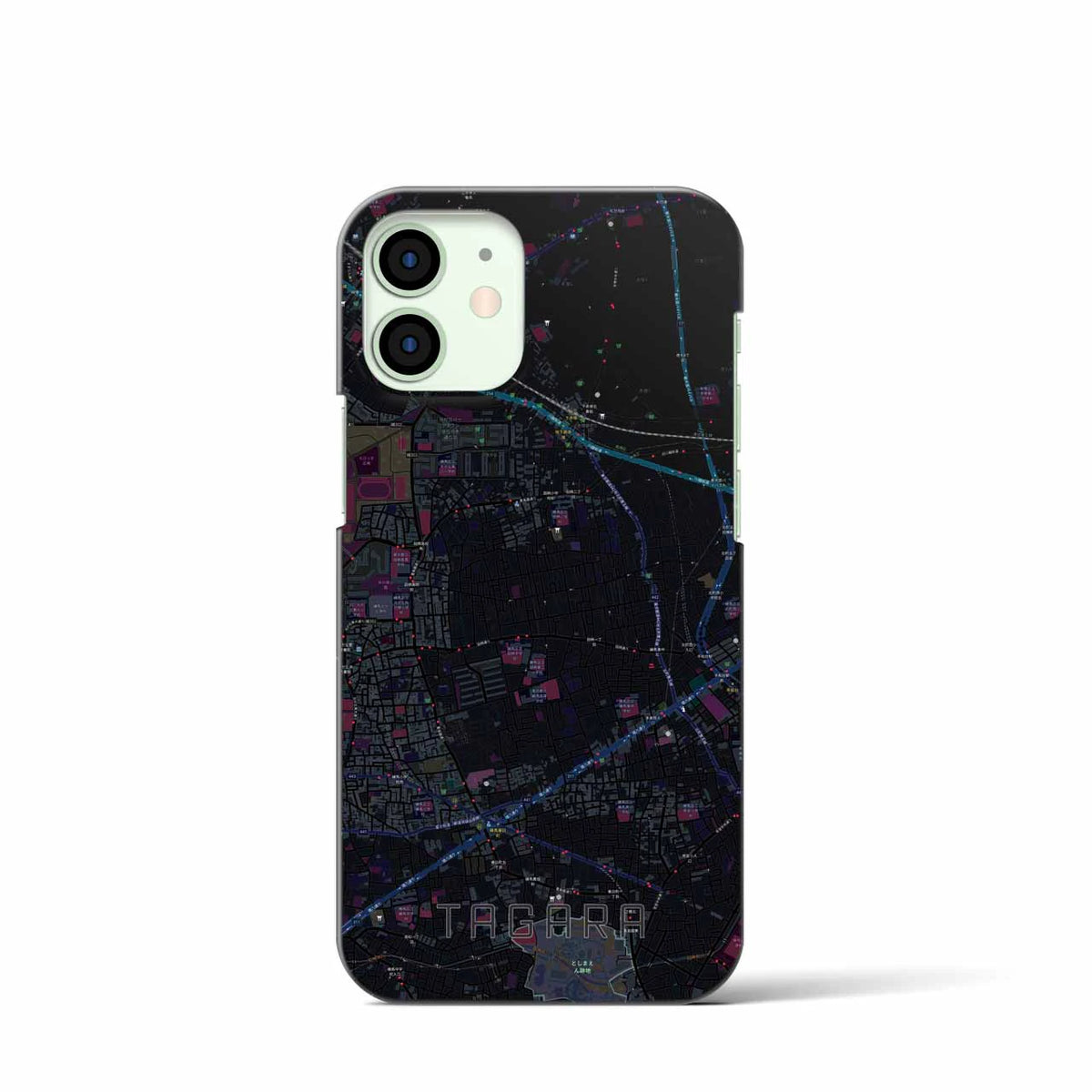【田柄（東京都）】地図柄iPhoneケース（バックカバータイプ）