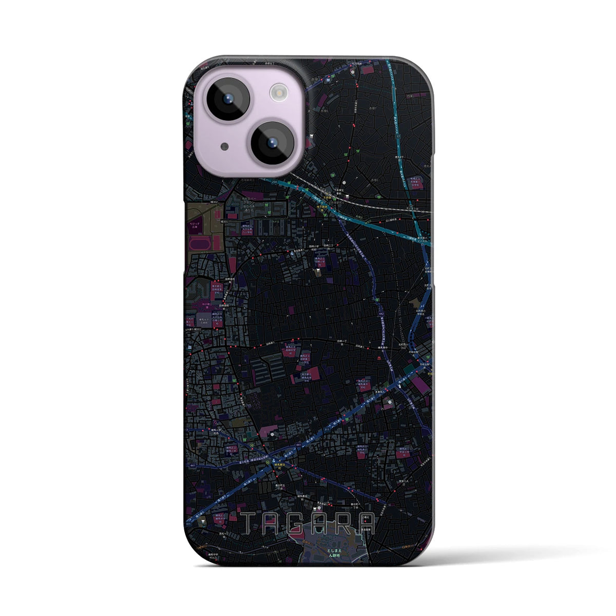 【田柄（東京都）】地図柄iPhoneケース（バックカバータイプ）