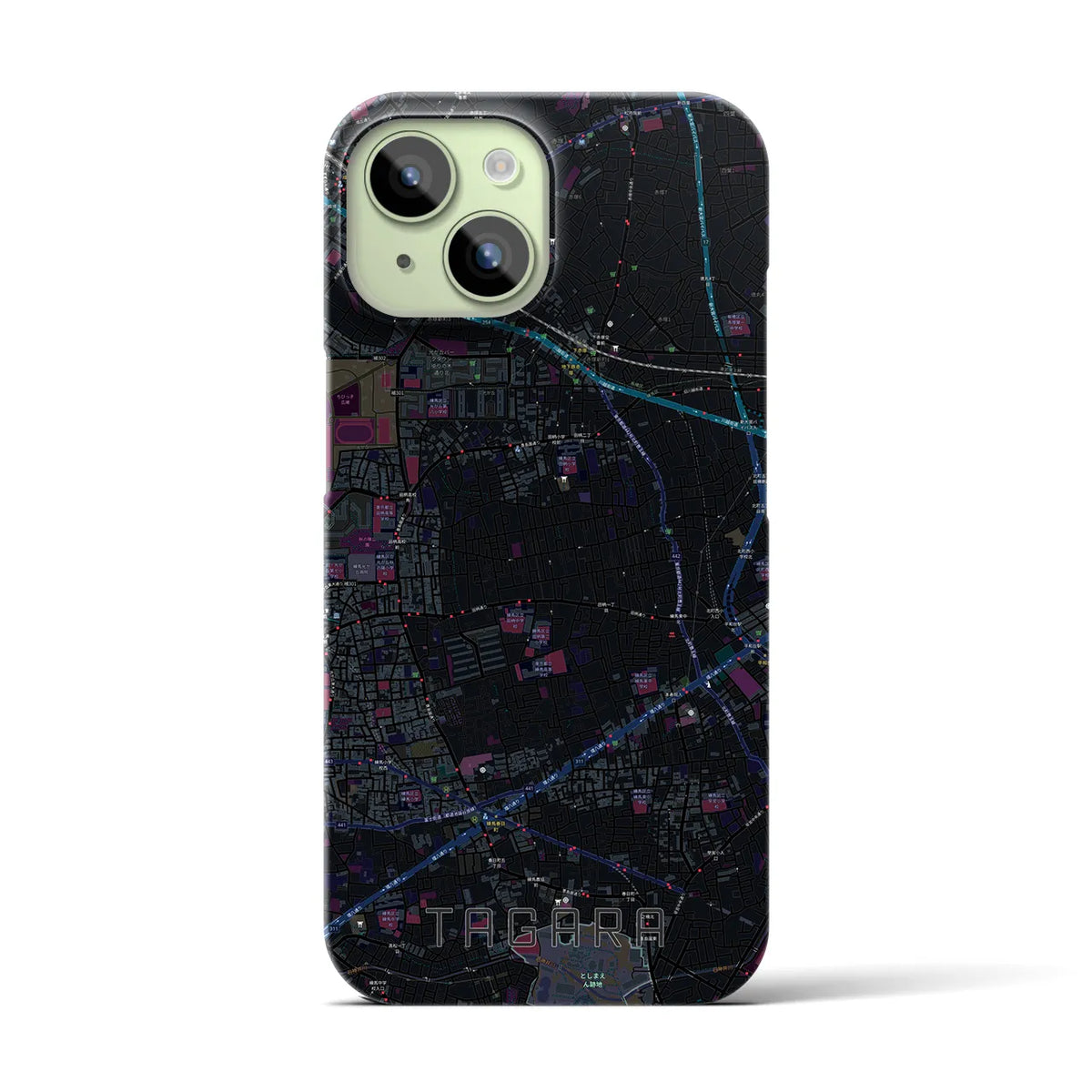 【田柄（東京都）】地図柄iPhoneケース（バックカバータイプ）