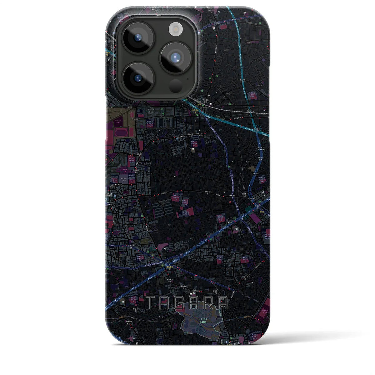 【田柄（東京都）】地図柄iPhoneケース（バックカバータイプ）