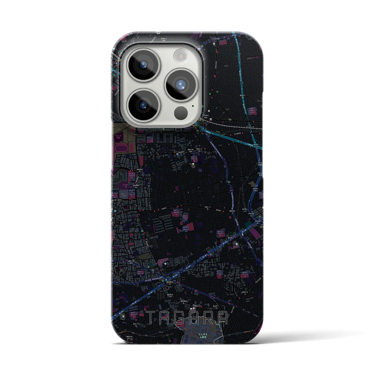 【田柄（東京都）】地図柄iPhoneケース（バックカバータイプ）